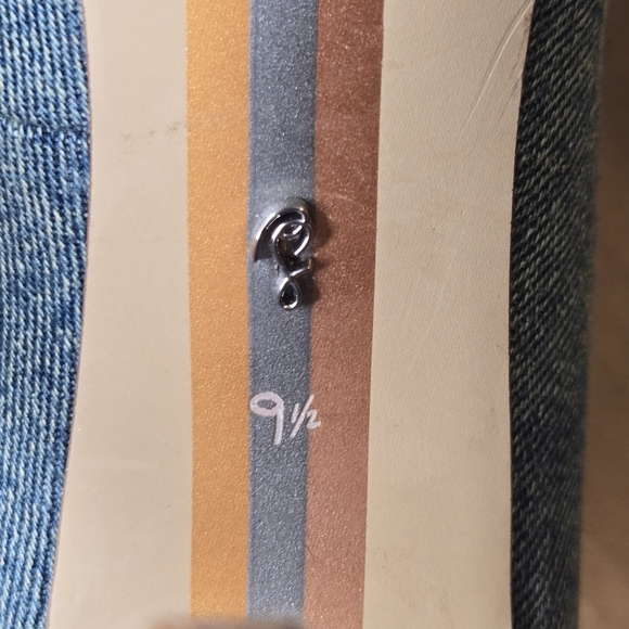 Sam Edelman Womens Harriett Scalloped Beaded Pointed Toe Denim Heels Size 9.5 - Picture 11 of 12